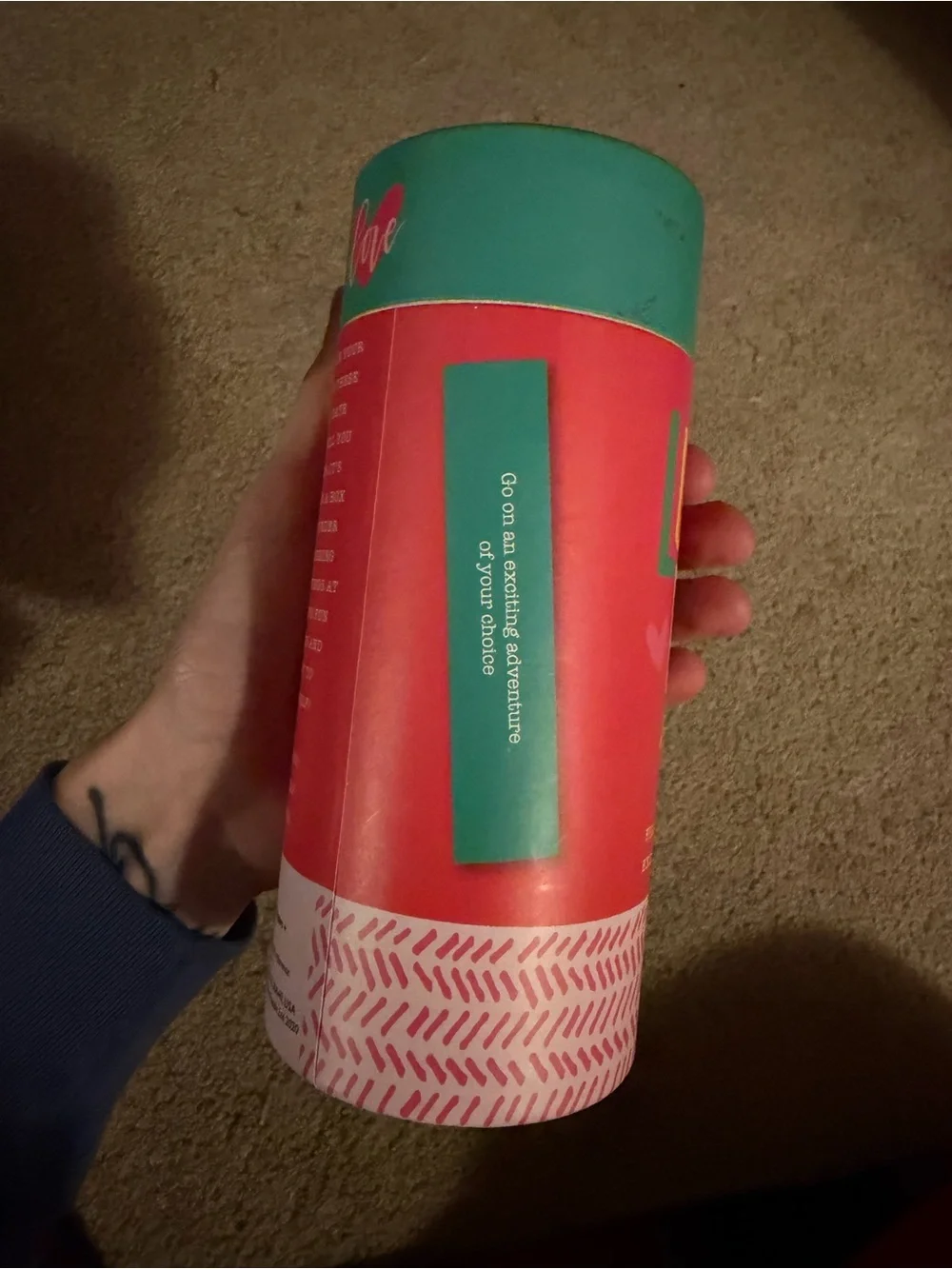 Lucky Dip Dates Canister — Pink & Teal
